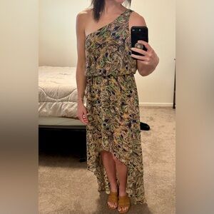 Judith March Multicolor Feather Print Maxi Dress